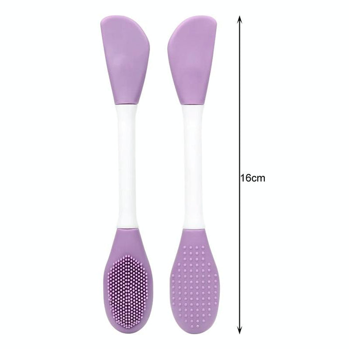 2Pcs Dual Head Silicone Face Mask Brush Cleansing & Massage Applicator