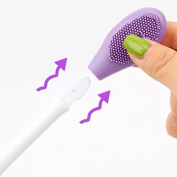 2Pcs Dual Head Silicone Face Mask Brush Cleansing & Massage Applicator