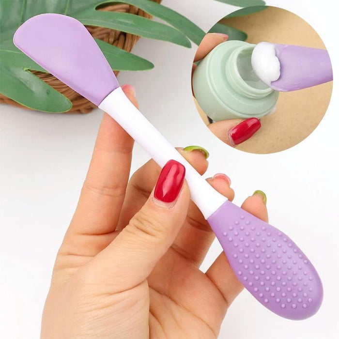 2Pcs Dual Head Silicone Face Mask Brush Cleansing & Massage Applicator
