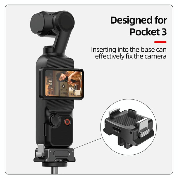 Quick Release Mount Adapter For Dji Osmo Pocket 3 Camera 1 / 4 Inch Hole