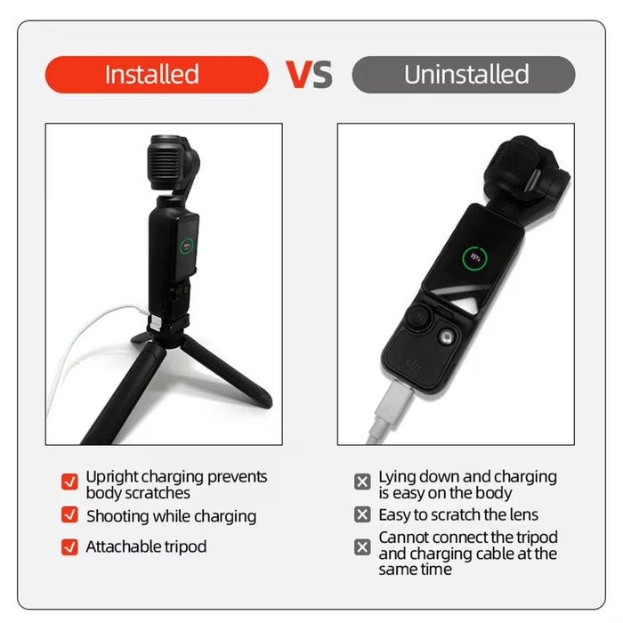 Quick Release Mount Adapter For Dji Osmo Pocket 3 Camera 1 / 4 Inch Hole