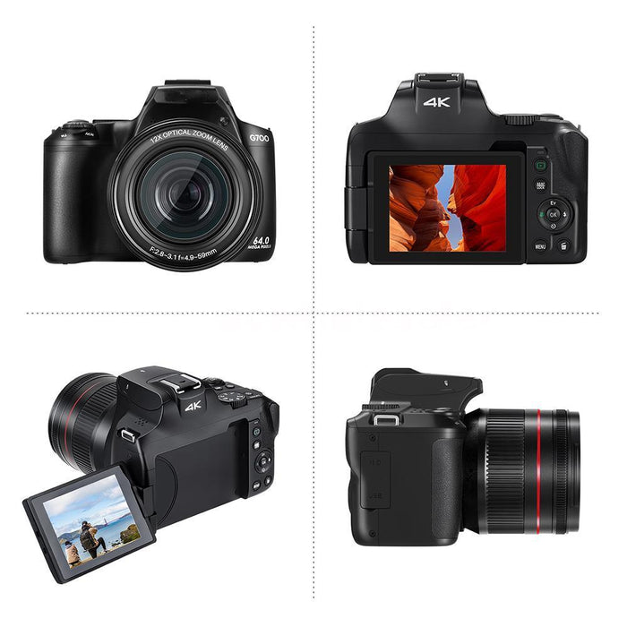 4K Wifi Camcorder With 12X Optical Zoom