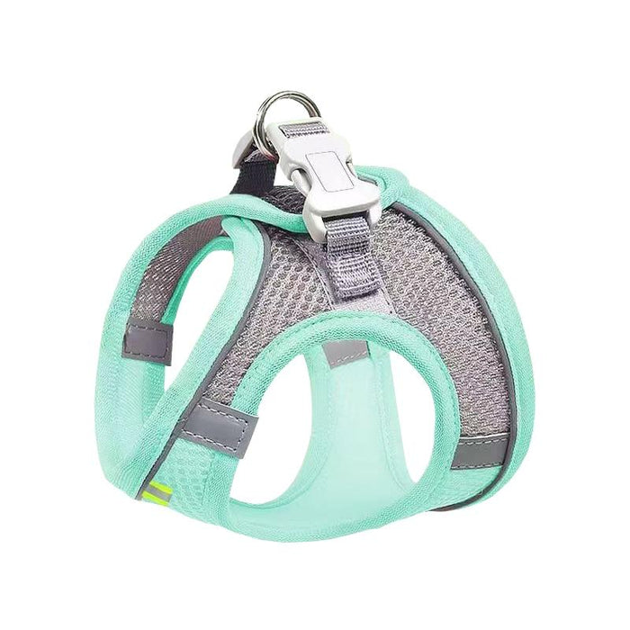 Breathable Reflective Dog Harness With Leash Blue+1.5M