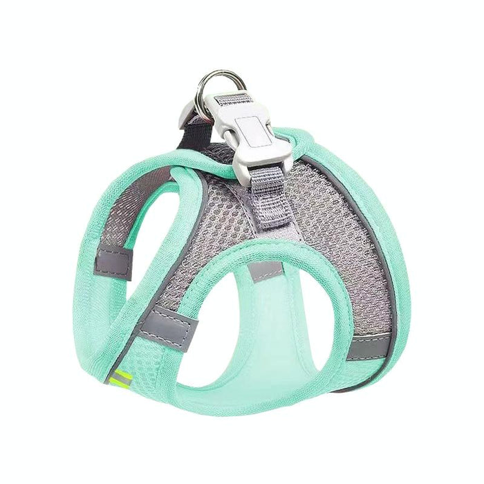 Breathable Reflective Dog Harness With Leash Blue+1.5M