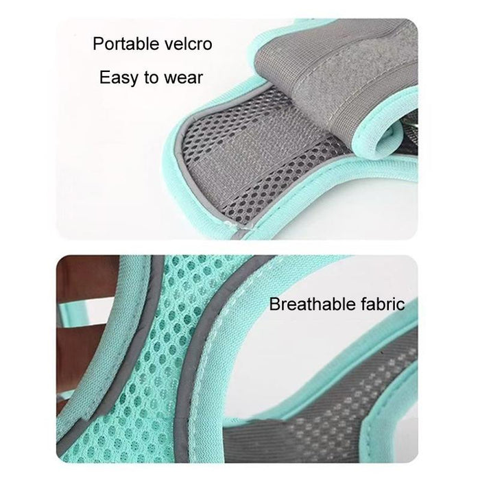 Breathable Reflective Dog Harness With Leash Blue+1.5M