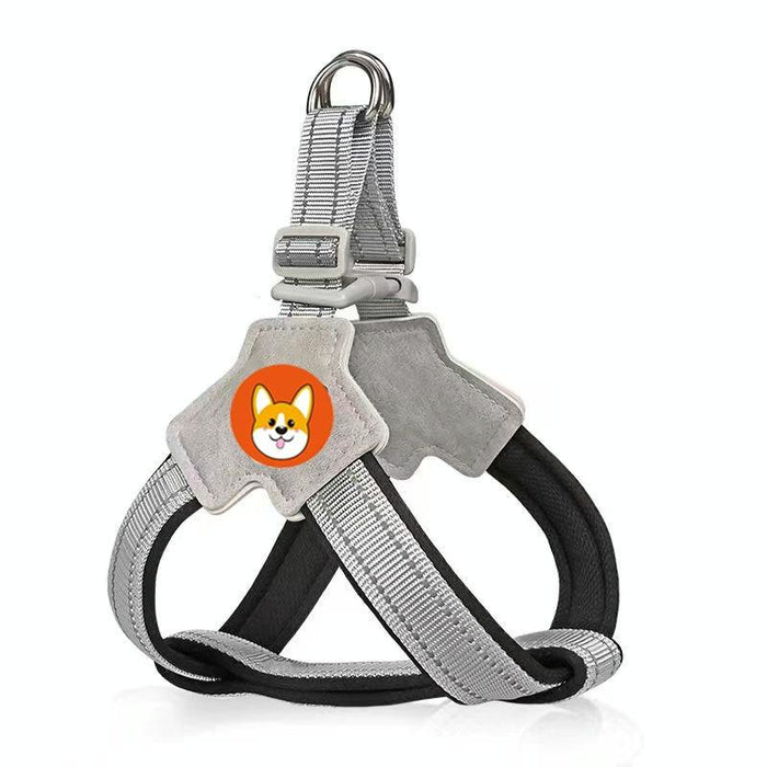 Breathable Reflective Dog Harness With Leash Black+1.5M