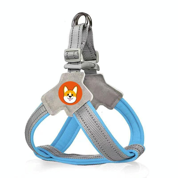 Breathable Reflective Dog Harness With Leash Black+1.5M