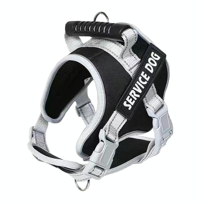 Explosion Proof Large Dog Harness With Leash Black+1.5M