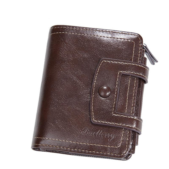Rfid Anti Theft Tri Fold Wallet With Multi Card Slots & Zipper Baellerry