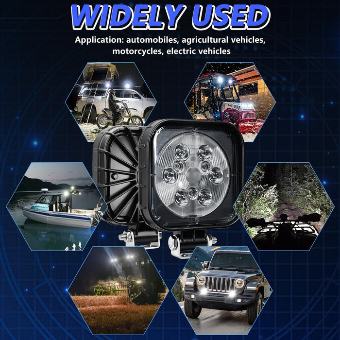 12W 9 - 30V Car Mixed Light Work Light With Wire Set