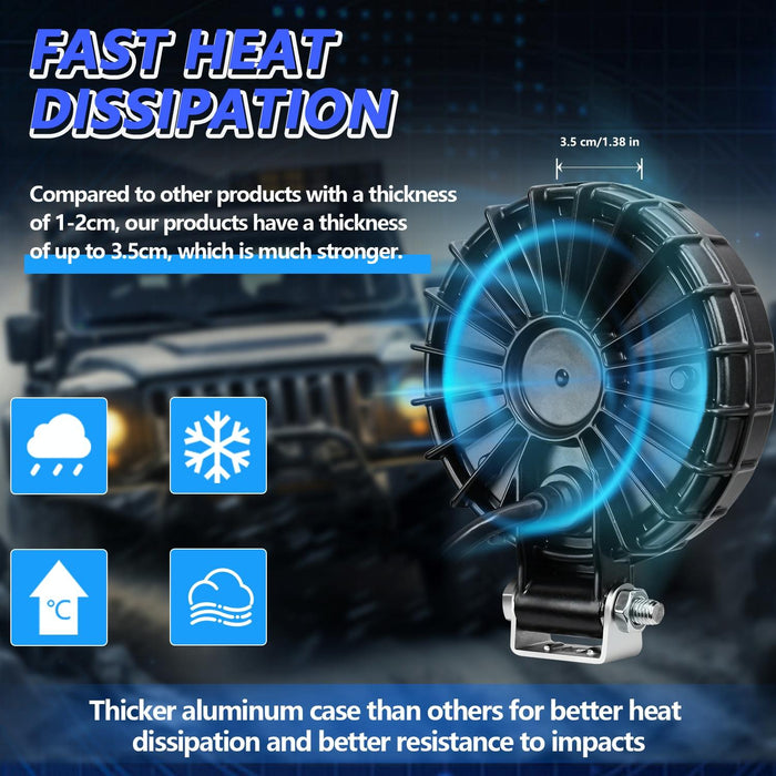 12W 9 - 30V Car Mixed Light Work Light With Wire Set