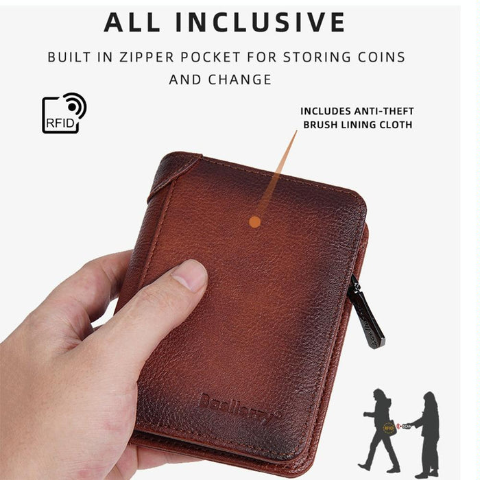 Rfid Anti Theft Tri Fold Short Wallet Baellerry