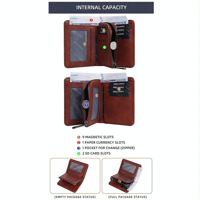 Rfid Anti Theft Tri Fold Short Wallet Baellerry