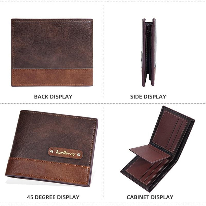 Rfid Anti Theft Splicing Wallet Thin Horizontal Zipper Design