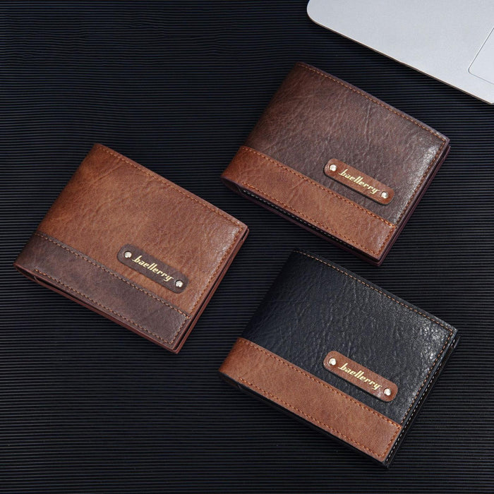 Rfid Anti Theft Splicing Wallet Thin Horizontal Zipper Design