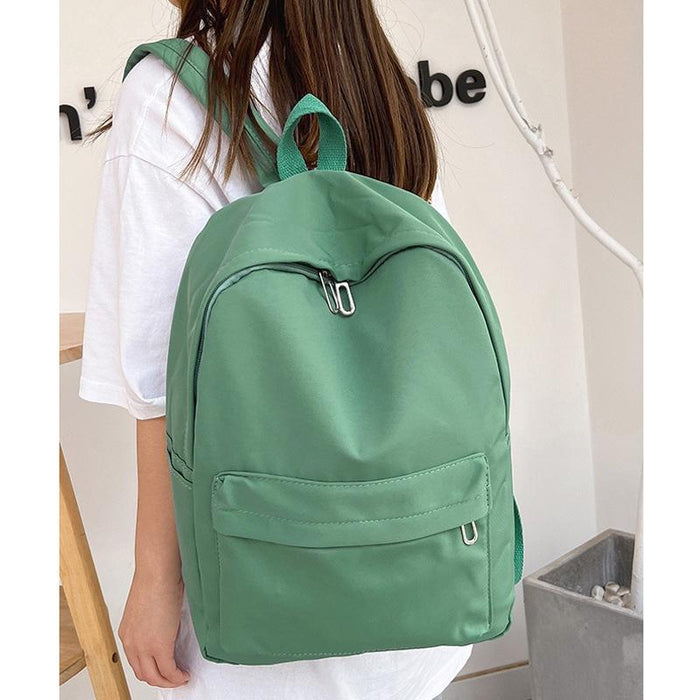 Simple Women Travel Backpack Solid Colour