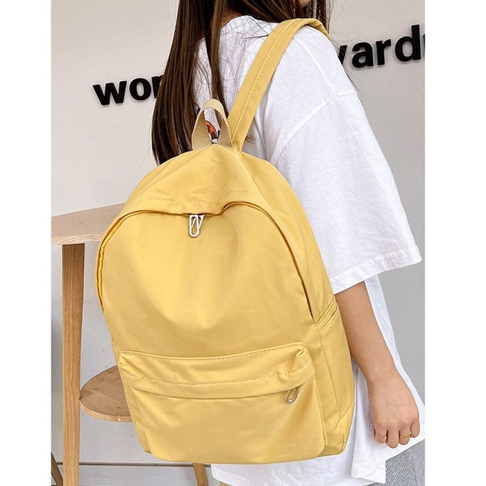 Simple Women Travel Backpack Solid Colour