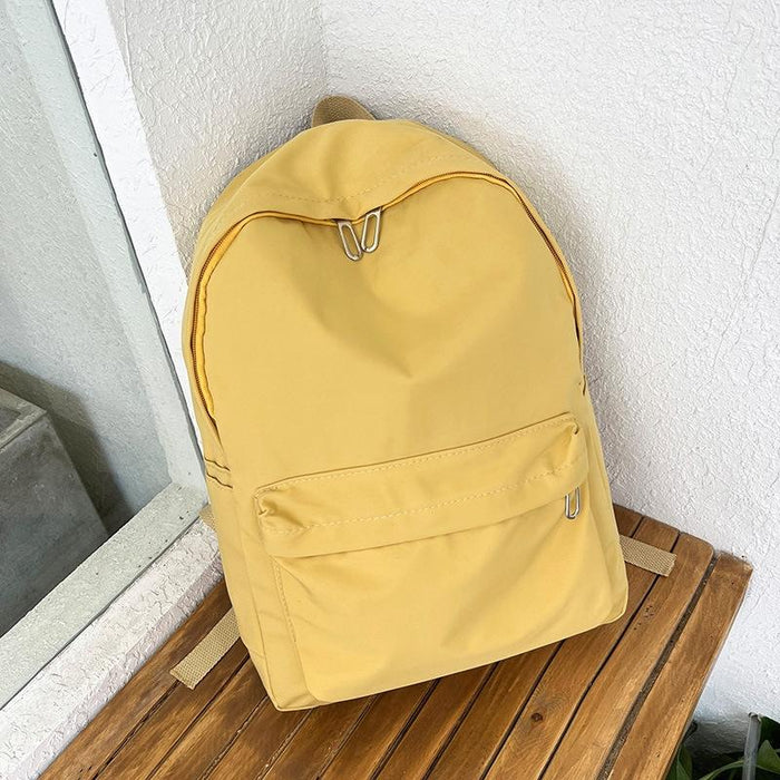 Simple Women Travel Backpack Solid Colour