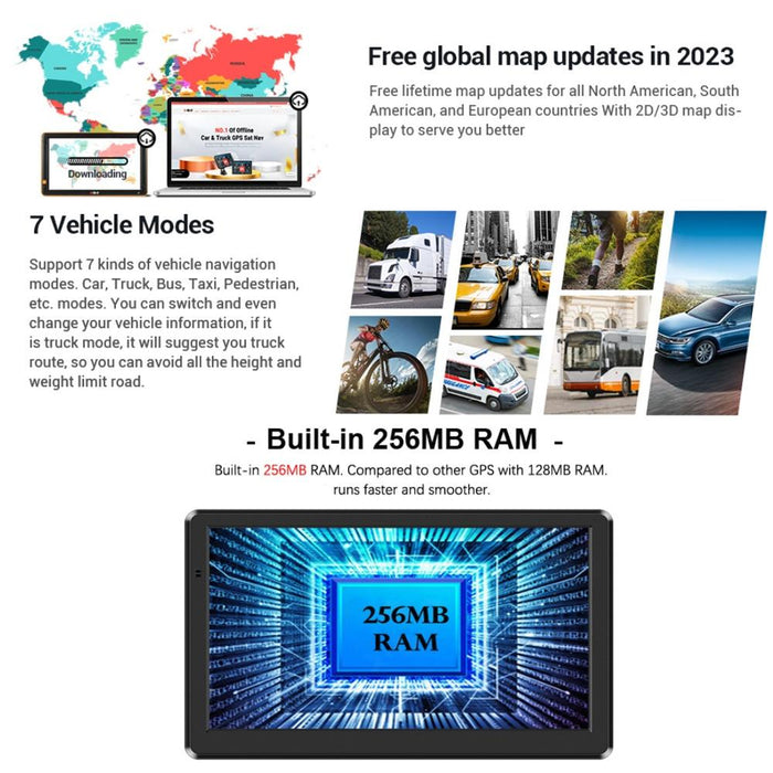 8 Inch Car Gps Navigator - 9 Screen Bluetooth Africa Map