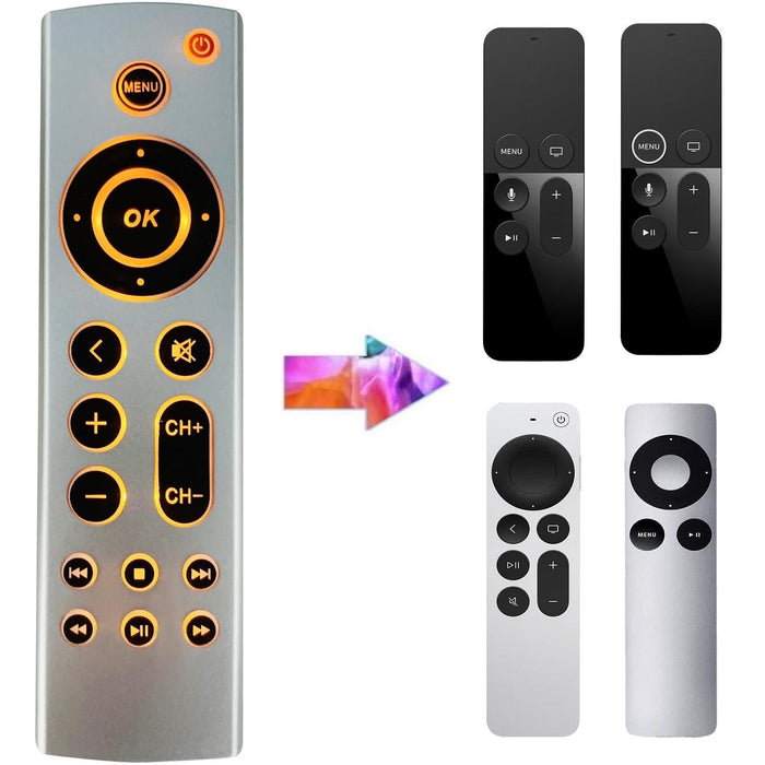 Backlit Remote For Apple Tv 4K / Hd A2169 A1842 A1625