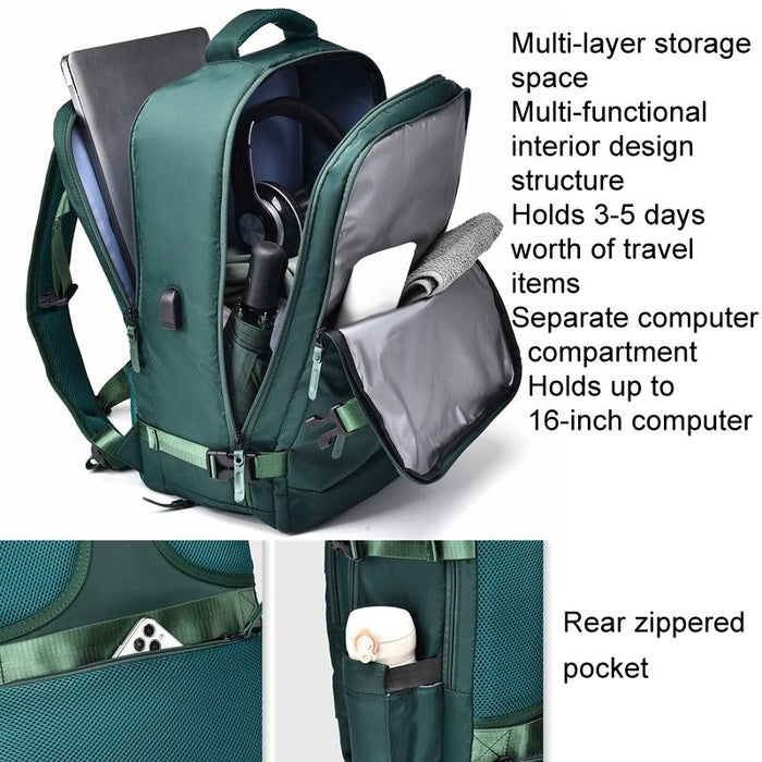 Spacious Business Travel Backpack Fits Laptop