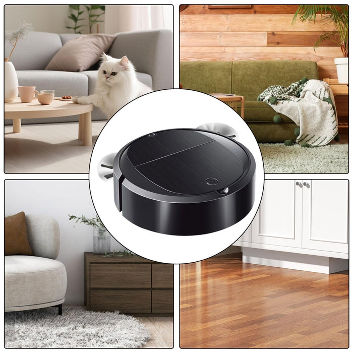 3-In-1 Home Sweeper Robot Battery Black