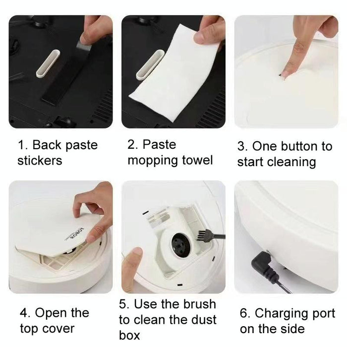 3-In-1 Rechargeable Smart Sweeper Automatic Home Floor Cleaner