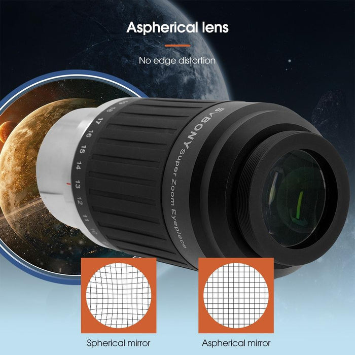 1.25 / 2 Inch Universal Astronomy Wide Angle Zoom Eyepiece 8-20Mm 57-72 Degrees