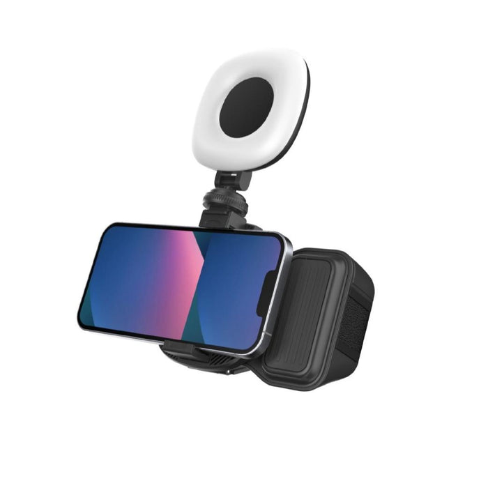 Phone Camera Grip W / Cold Shoe Bluetooth Remote & Fill Light