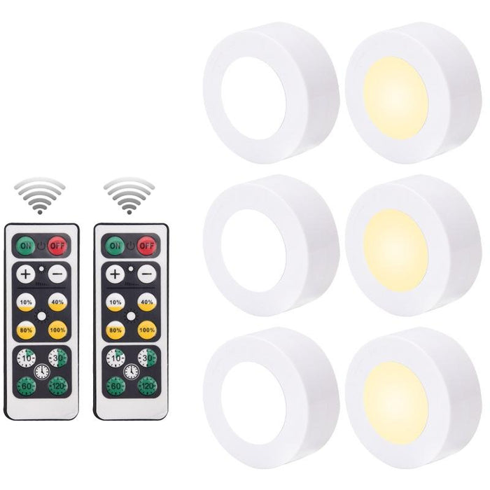 Remote Control Night Light For Bedroom Wardrobe 2 Remotes 6 Led Bulbs 3 White 3 Warm