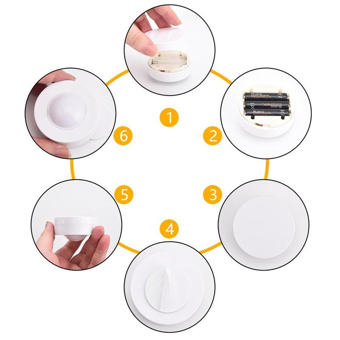 Remote Control Night Light For Bedroom Wardrobe 2 Remotes 6 Led Bulbs 3 White 3 Warm