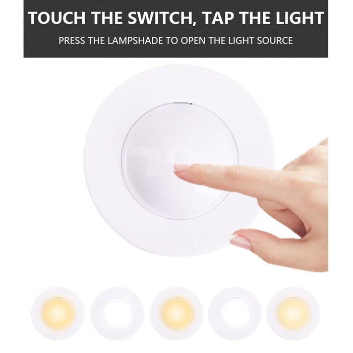 Remote Control Night Light For Bedroom Wardrobe 2 Remotes 6 Led Bulbs 3 White 3 Warm