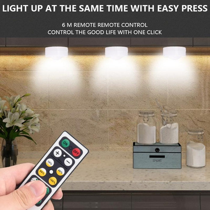 Remote Control Night Light For Bedroom Wardrobe 2 Remotes 6 Led Bulbs 3 White 3 Warm
