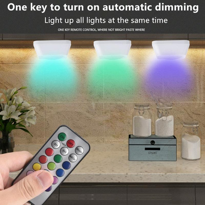 Rgb Led Night Light Set 2 Remotes 6 Lights