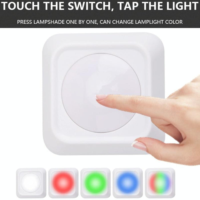 Rgb Led Night Light Set 2 Remotes 6 Lights