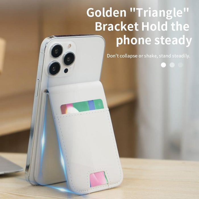 3 In 1 Magnetic Wireless Charger With Card Holder And Phone Bracket