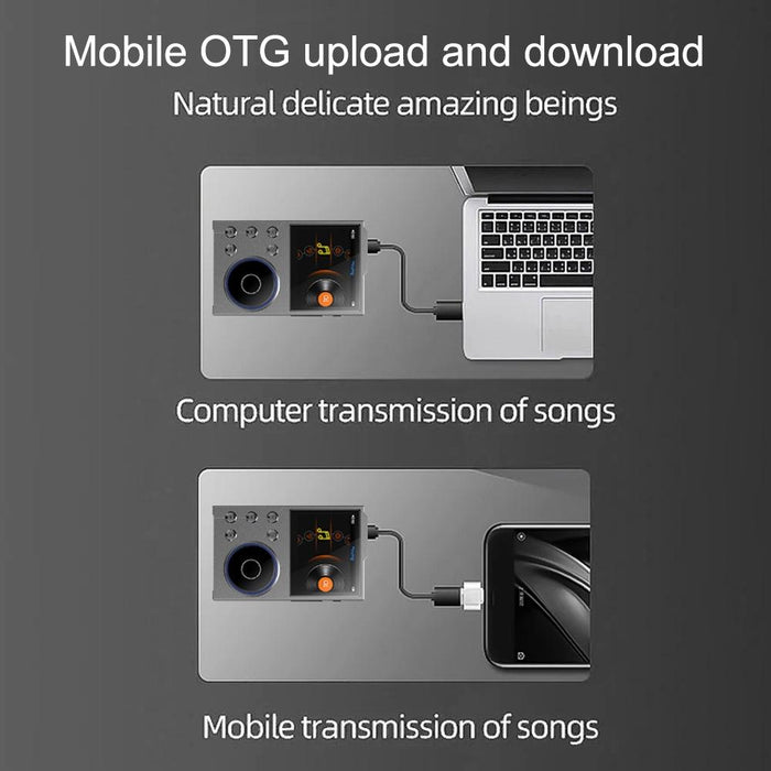 2.4 Inch Hifi Bluetooth Music Player Dsd256 Mastering Sound Quality 16Gb+16Gb Memory