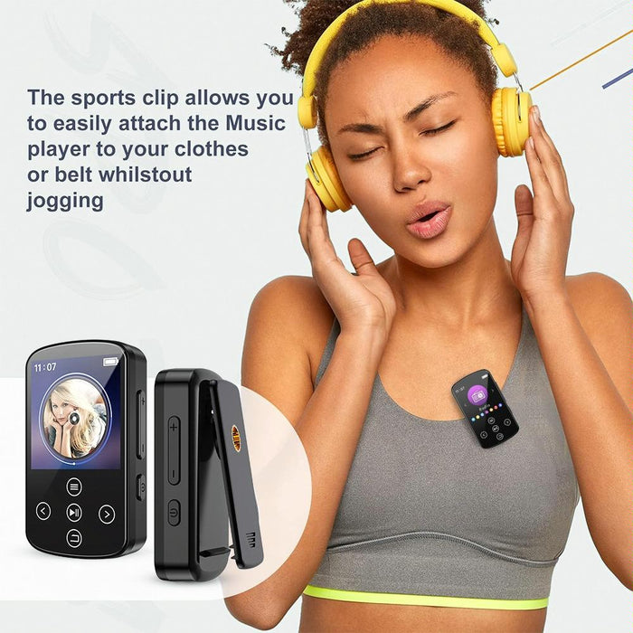Touch Screen Mp3 Bluetooth Music Player 128Gb Memory Hifi Sports Clip