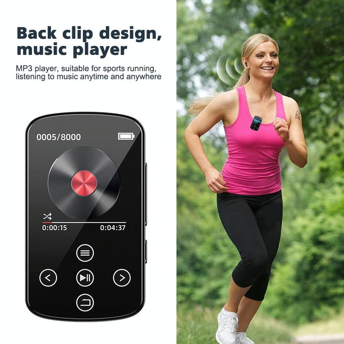 Touch Screen Mp3 Bluetooth Music Player 128Gb Memory Hifi Sports Clip