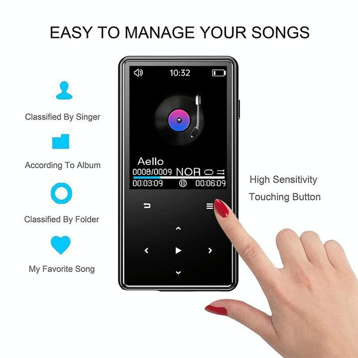 16Gb Portable Bluetooth Mp3 / Mp4 Music Player Black