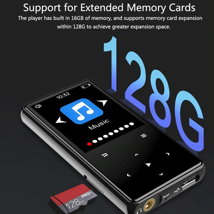 16Gb Portable Bluetooth Mp3 / Mp4 Music Player Black