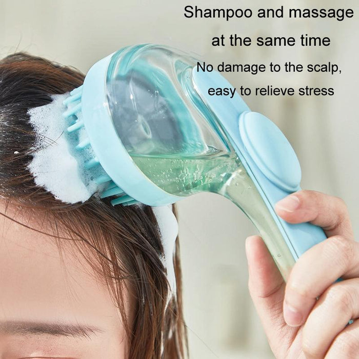 Long Handle Pet Bath Brush For Dogs And Cats Coarse Teeth Blue