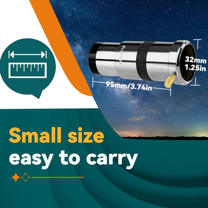 1.25 Inch 3X Magnifier Non-M42 Screw Version Without T-Port