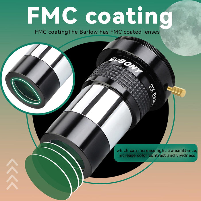 1.25 Inch 2X Magnifier M42 Screw Version With T-Port