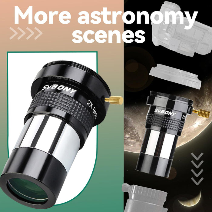 1.25 Inch 2X Magnifier M42 Screw Version With T-Port