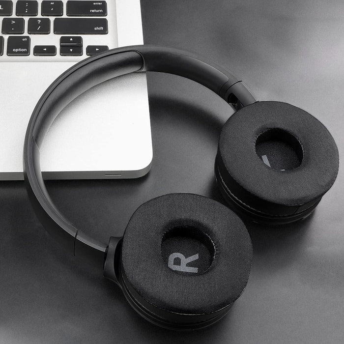 Lr Ice Silk Black Earphone Cushion Covers Compatible With Jbl Tune 600Btnc T500Bt T450Bt 1 Pair Replacement Earmuffs