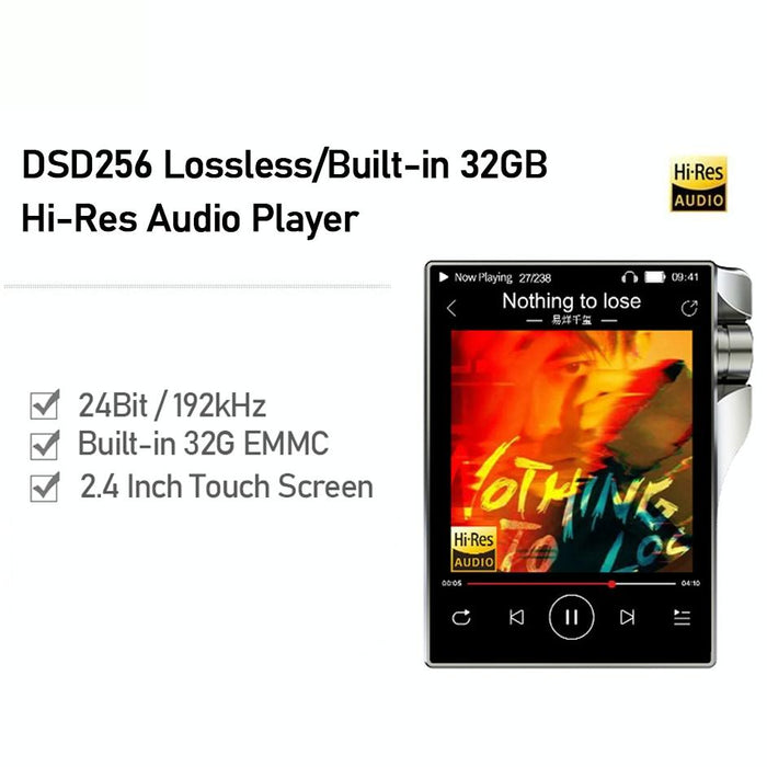 32Gb Hifi Dsd256 Music Player Gray