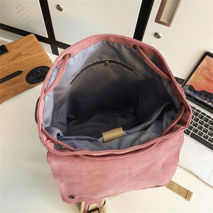 Large Capacity Canvas Backpack For Teens