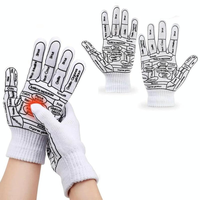 Acupressure Hand Massage Gloves For Reflexology & Physical Therapy Size: Average