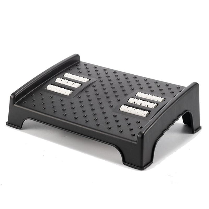 Double-Row Roller Foot Pedal Footrest Black